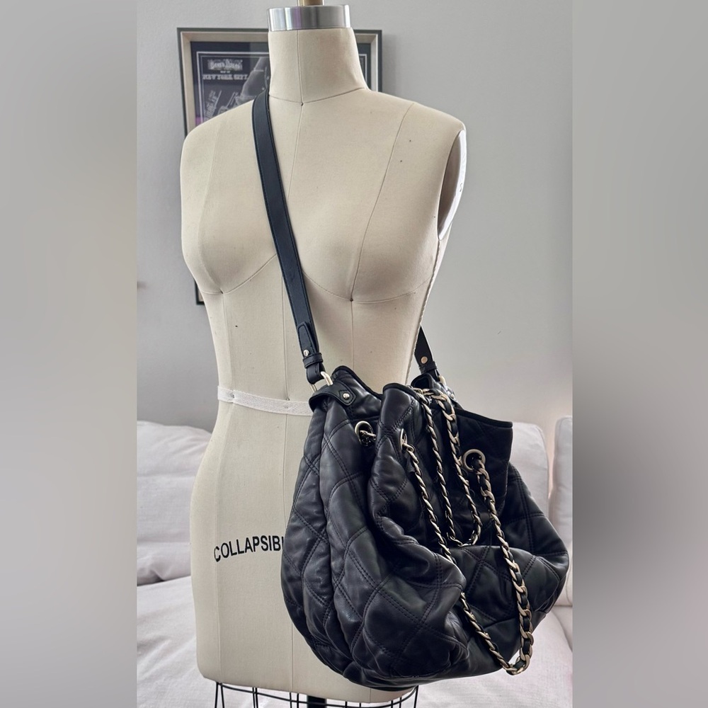 Ann Taylor- Quilted Oversized Bucket Bag (Gently Used)